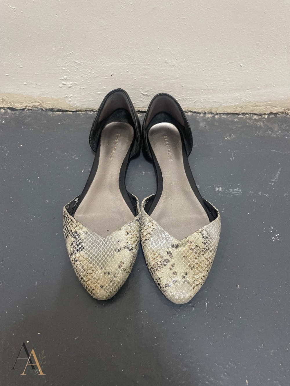 Cole Haan Crissy snake-embossed d'Orsay flats